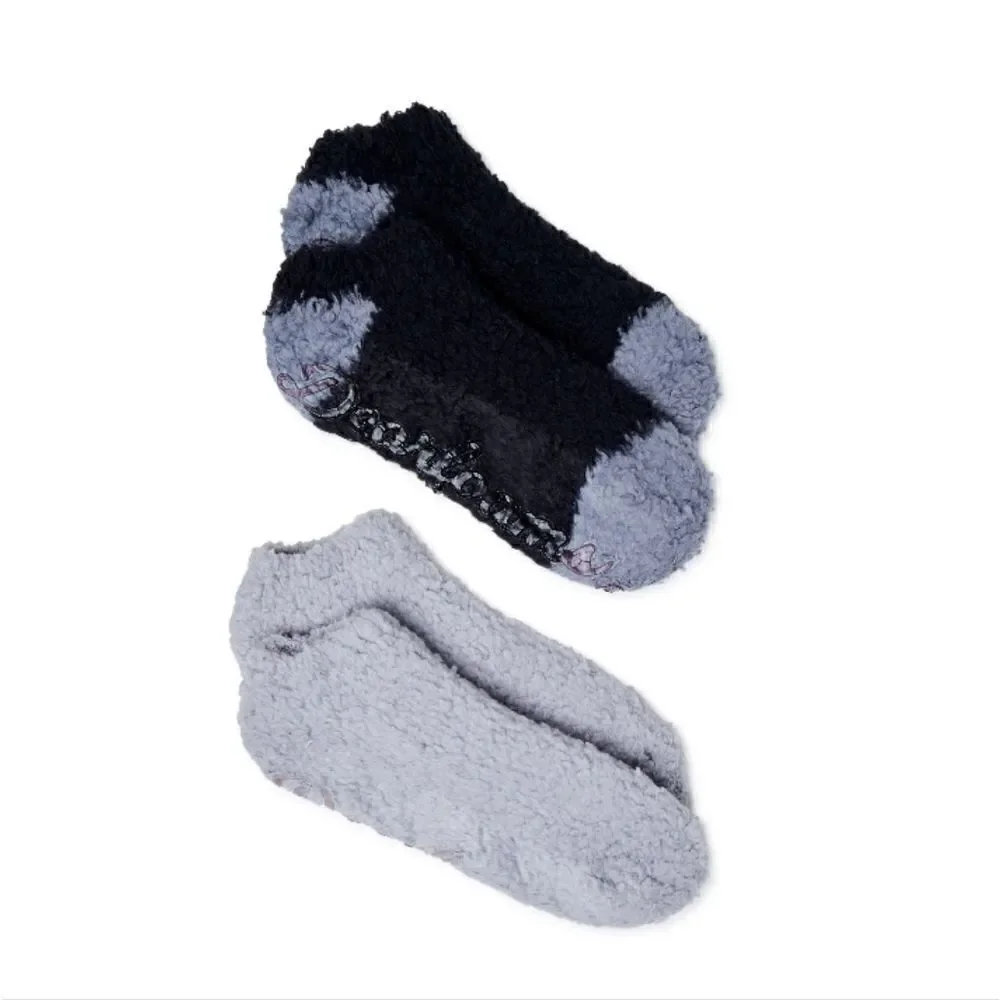 Women’s Dearfoams Ultra Soft Fuzzy Slipper Socks 2, 2-Packs Shoe Size 4-10